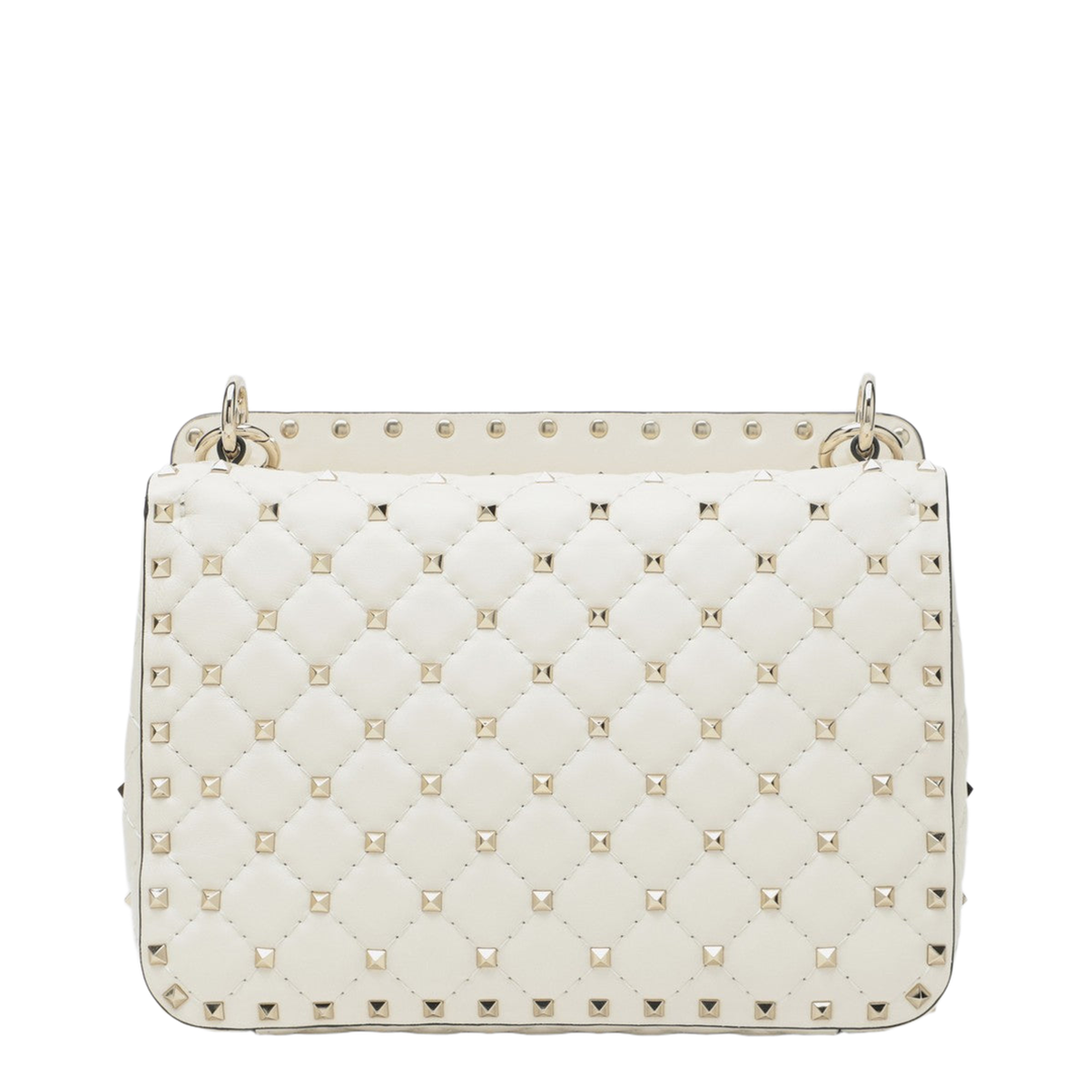 Rockstud Spike Medium Bag in Ivory - Image 2
