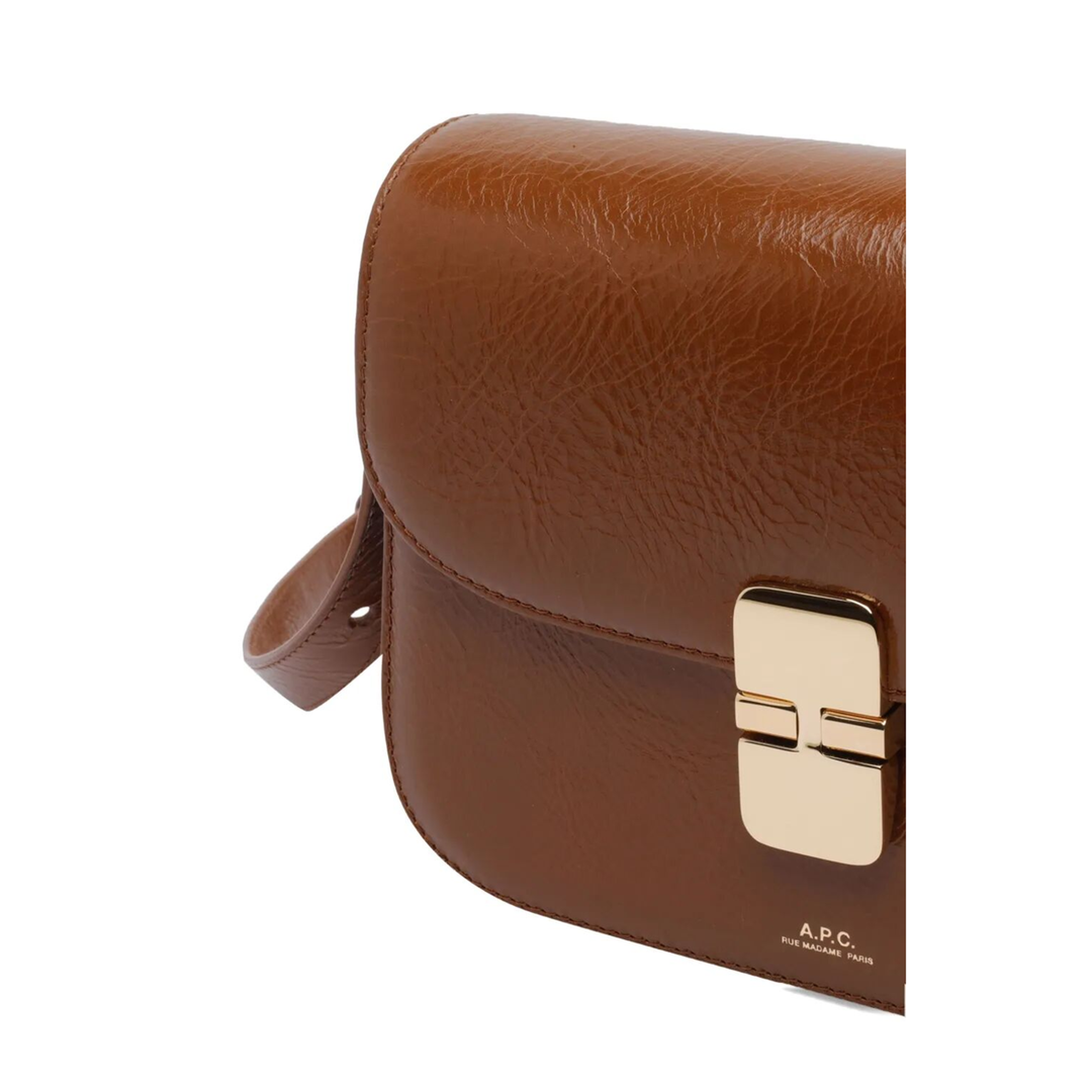 Grace Small Calfskin Crossbody - Brown - Image 4