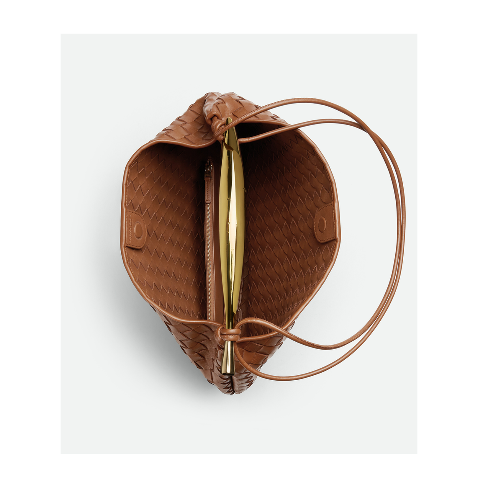 Sardine Large Leather Shoulder Bags - Brown - Image 3