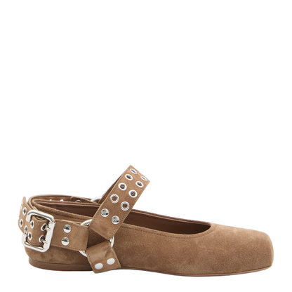 Suede Ballet Flats - Image 1
