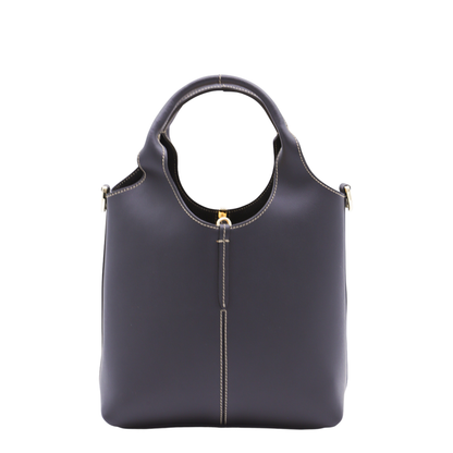 Shopping Bag Mini Calfskin Tote - Black - Image 5