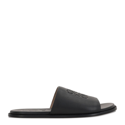Flex Anagram Slide in Soft Calfskin Black - Image 1