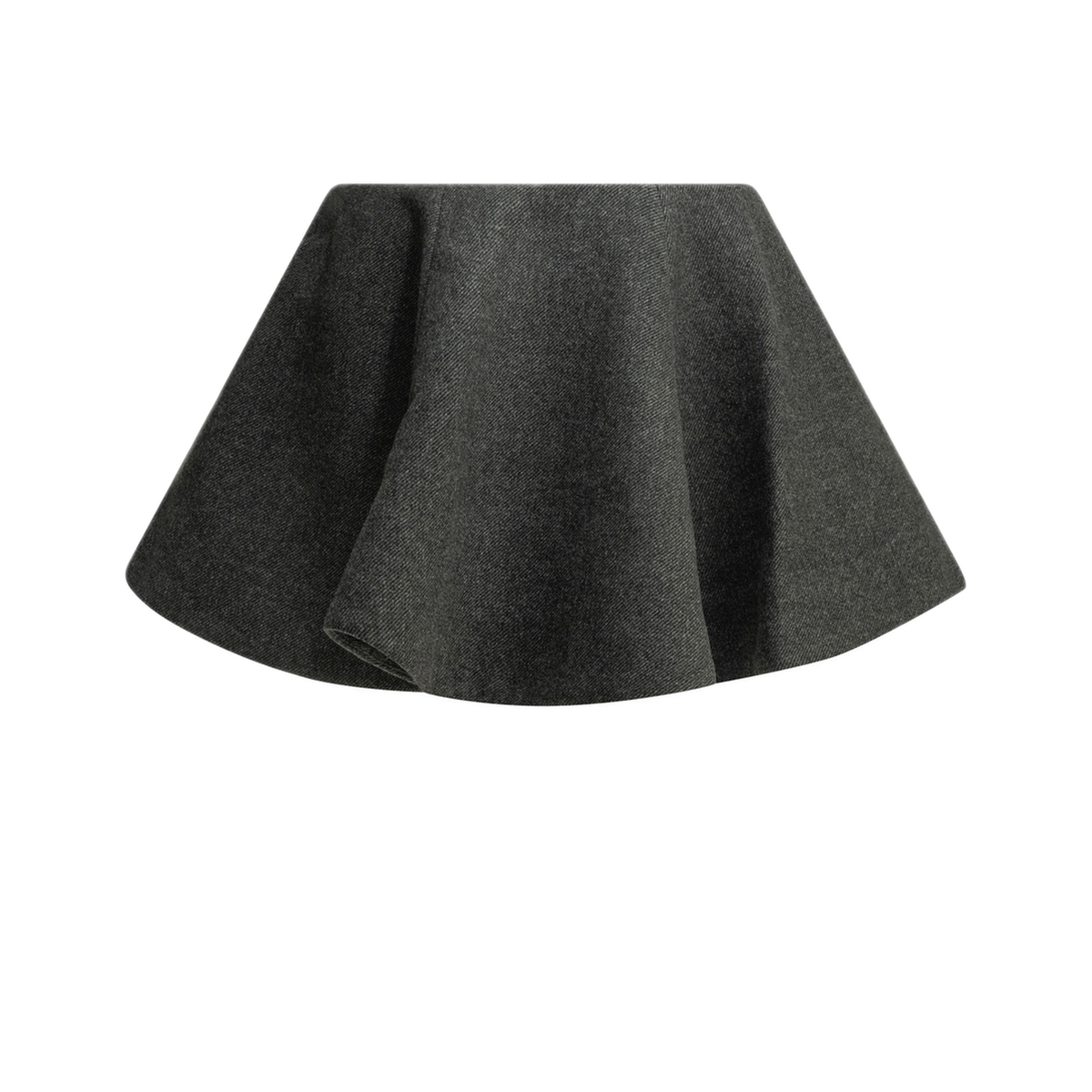 Flared Wool Miniskirt - Image 1