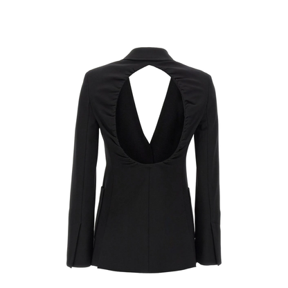 Single-Breasted Blazer - Beige - Image 4