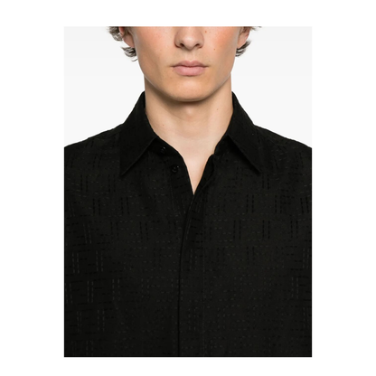 Linen FF Jacquard Oversize Shirt - Image 4