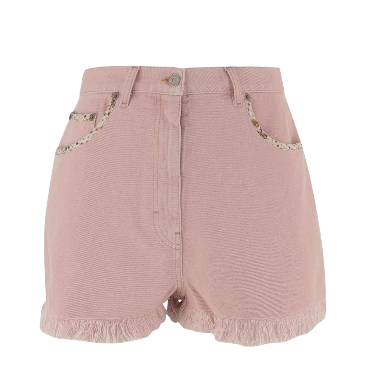 Pink Denim Shorts - Image 1