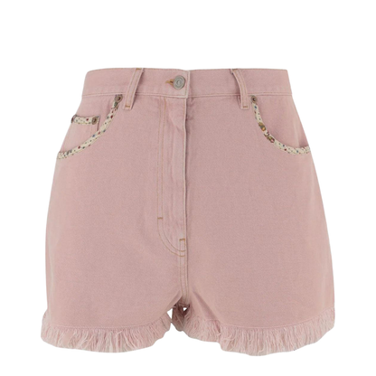 Pink Denim Shorts - Image 1
