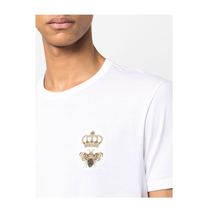 Cotton Jersey T-Shirt with Lurex Embroidery - Image 2