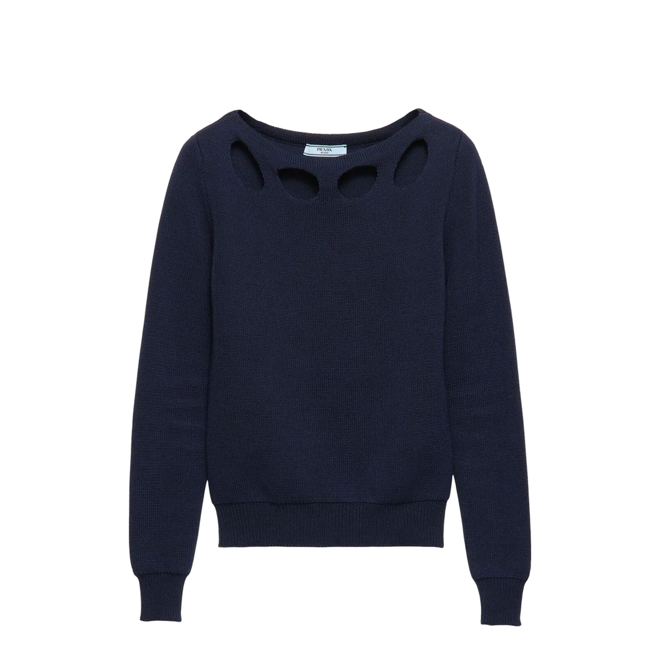 Cotton Boat Neck Sweater - Image 1