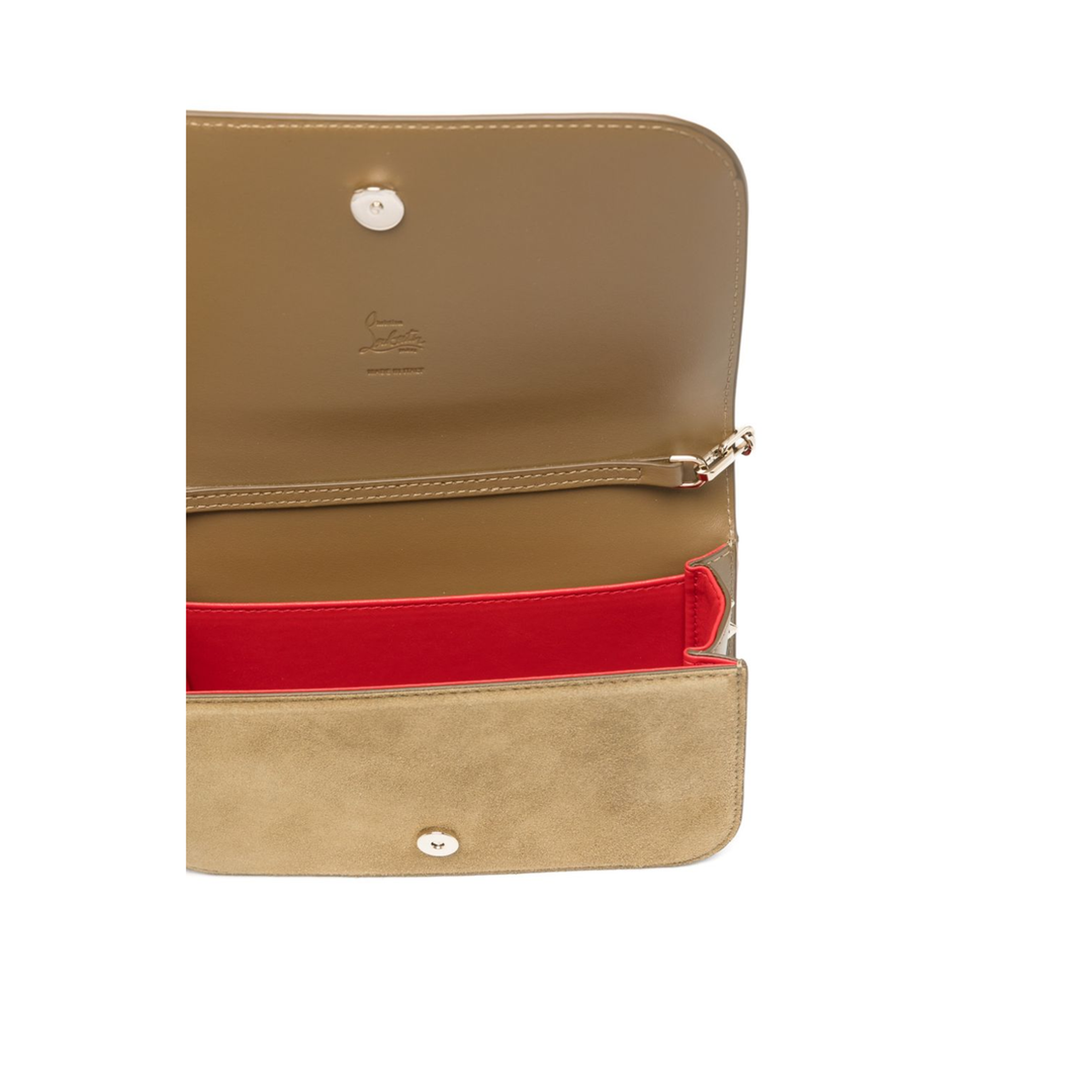 Paloma Medium Reversed Calf Leather Clutch - Bronzo/Gold - Image 4