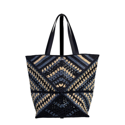 Puzzle XL Calfskin Tote - Ardesia/Deep Ruby - Image 1