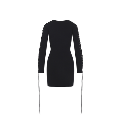 Lace-Up Mini Dress - Image 4