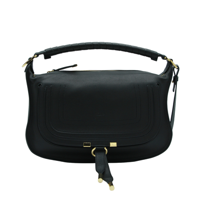 Marcie Small Calfskin Shoulder Bag - Black - Image 2