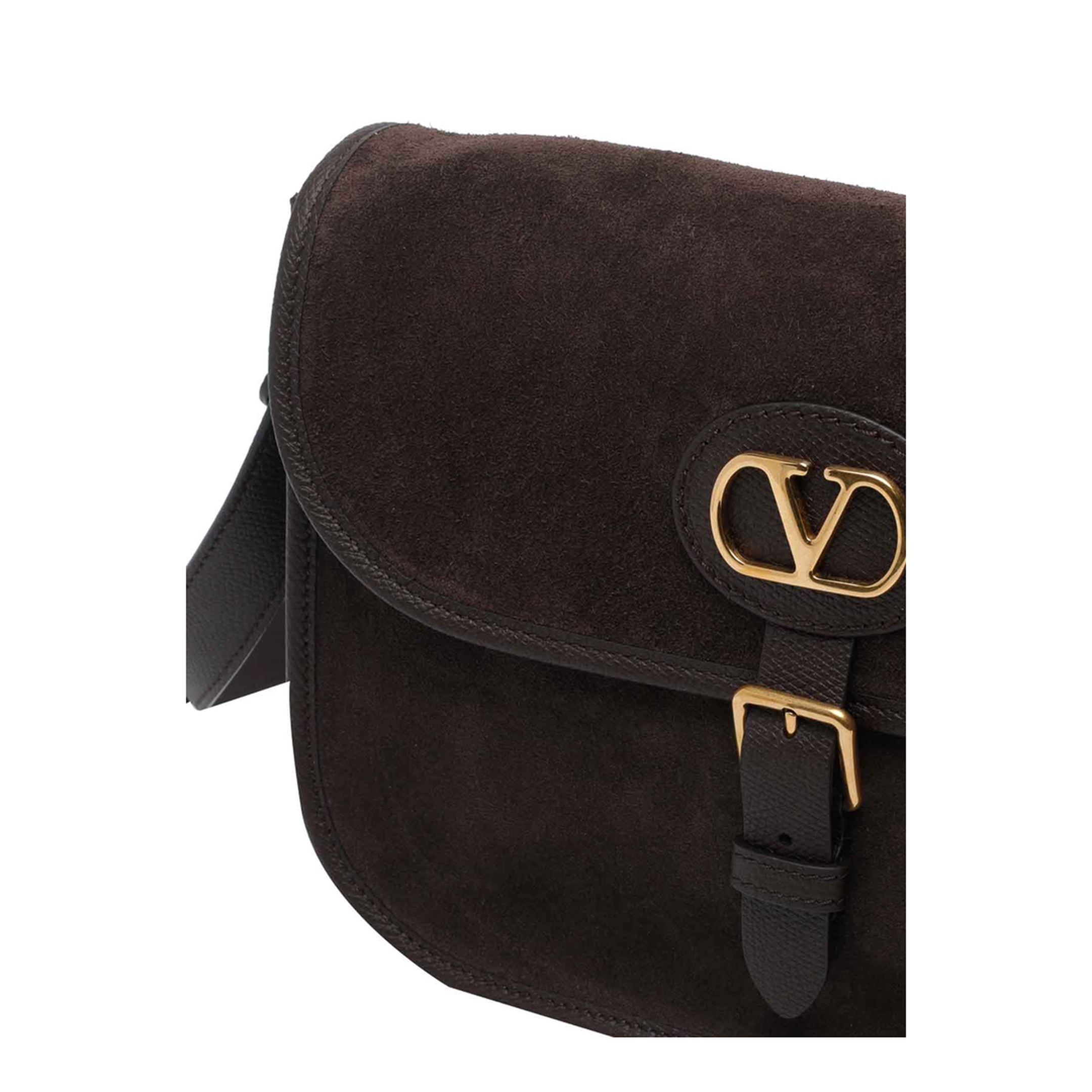 Dark Brown Suede Antibes Crossbody Bag - Image 4