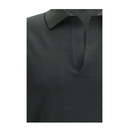 Cotton And Silk Blend Polo Shirt - Image 3
