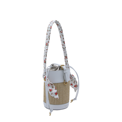 Capri Raffia Bucket Bag - Multicolor - Image 4