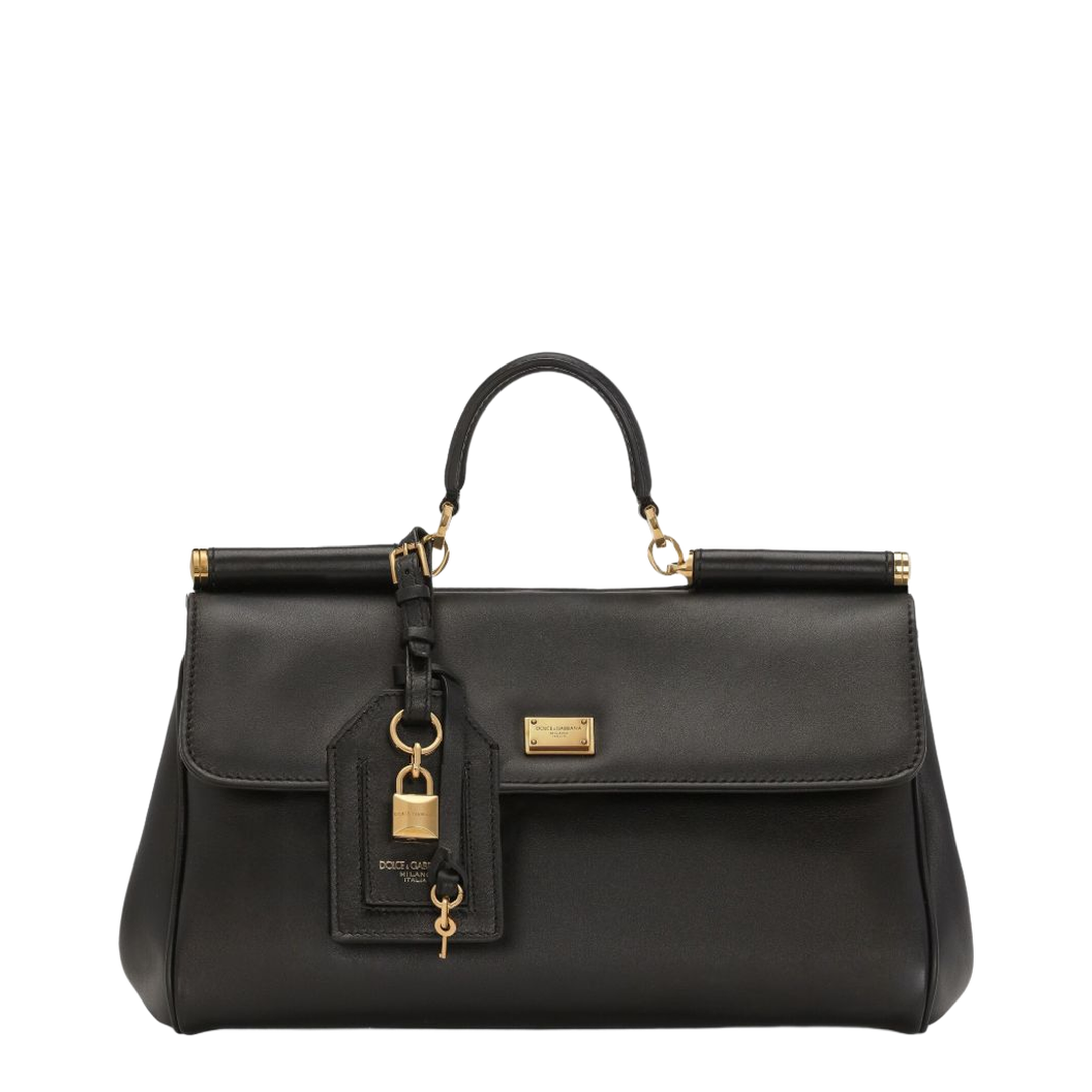 My Sicily handbag in plongé calfskin in Black - Image 1