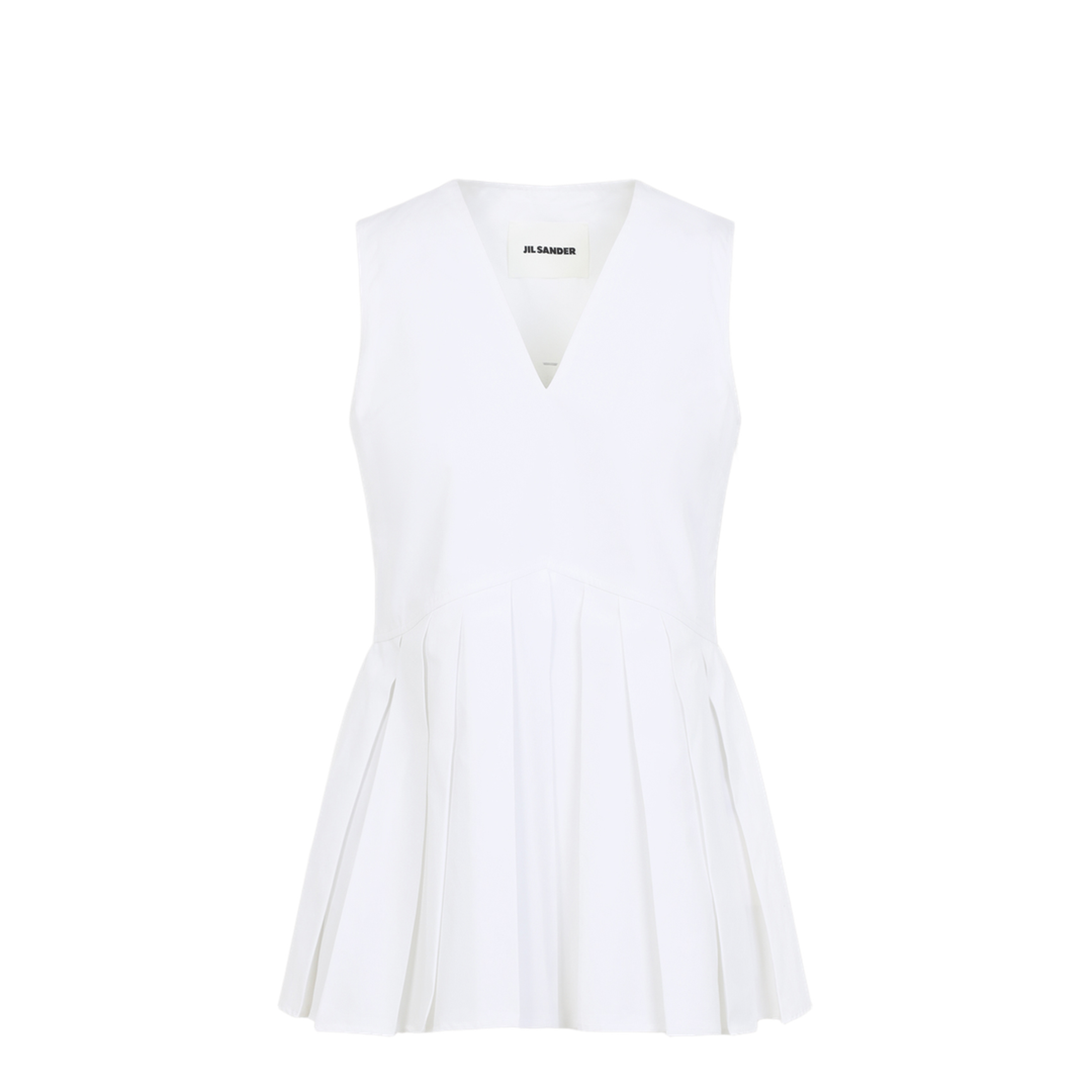 Sleveless A-Line Pleated Top - Image 1