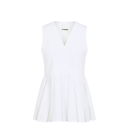 Sleveless A-Line Pleated Top - Image 1