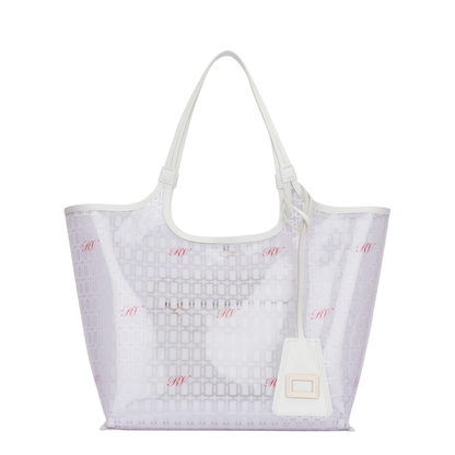 Grand Vivier Medium PVC Shopping Bag - White - Image 1