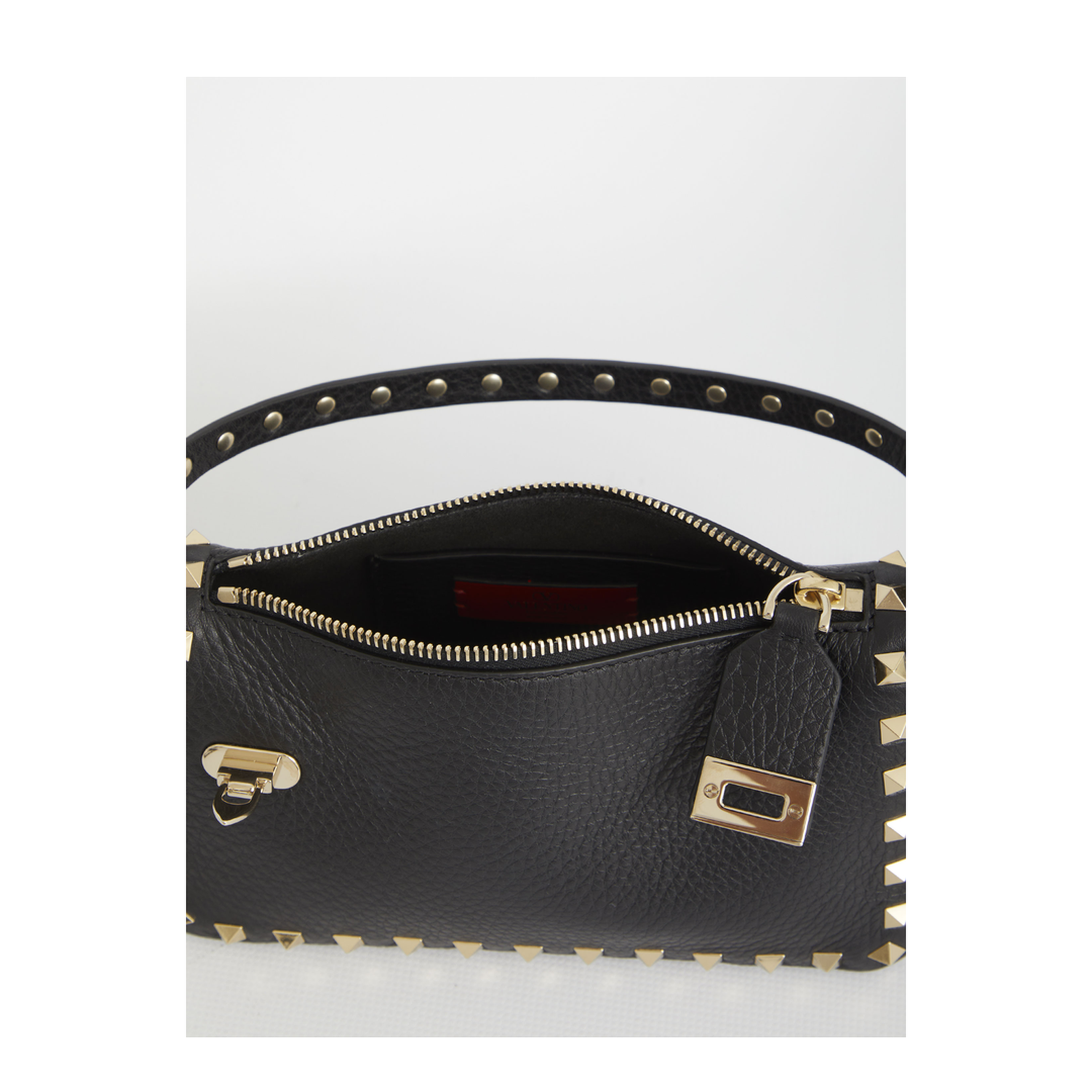 Rockstud Small Grainy Calfskin Crossbody Bag - Black - Image 4