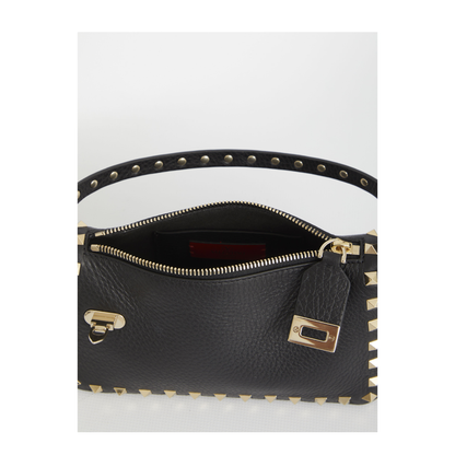 Rockstud Small Grainy Calfskin Crossbody Bag - Black - Image 4