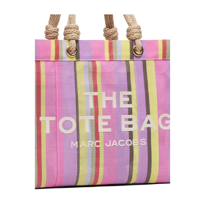 The Stripe Mesh Large Tote Bag - Purple Multicolor - Image 6