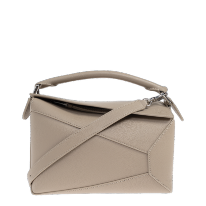 Puzzle Edge Small Calfskin Shoulder Bag - Clay - Image 1