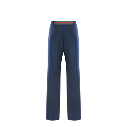 Technical Panama Sportswear Trousers in Dark Blue - Image 3