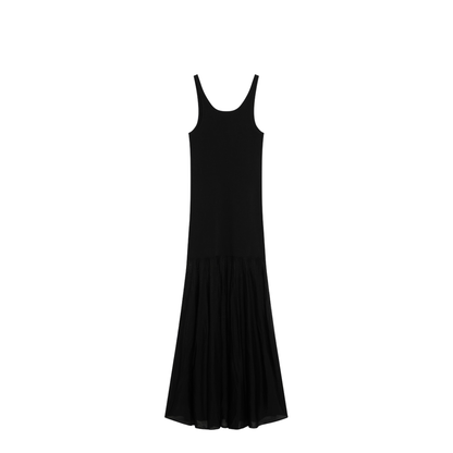 Black Long Dress In Viscose Knit - Image 2