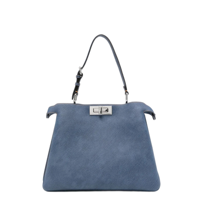 Peekaboo Soft Medium Calfskin Handbag - Blue - Image 1