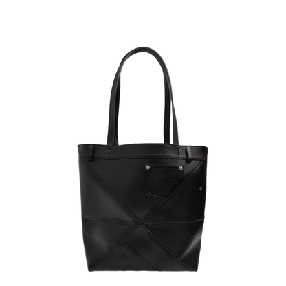 Puzzle Medium Shiny Calfskin Tote - Vintage Brown - Image 3