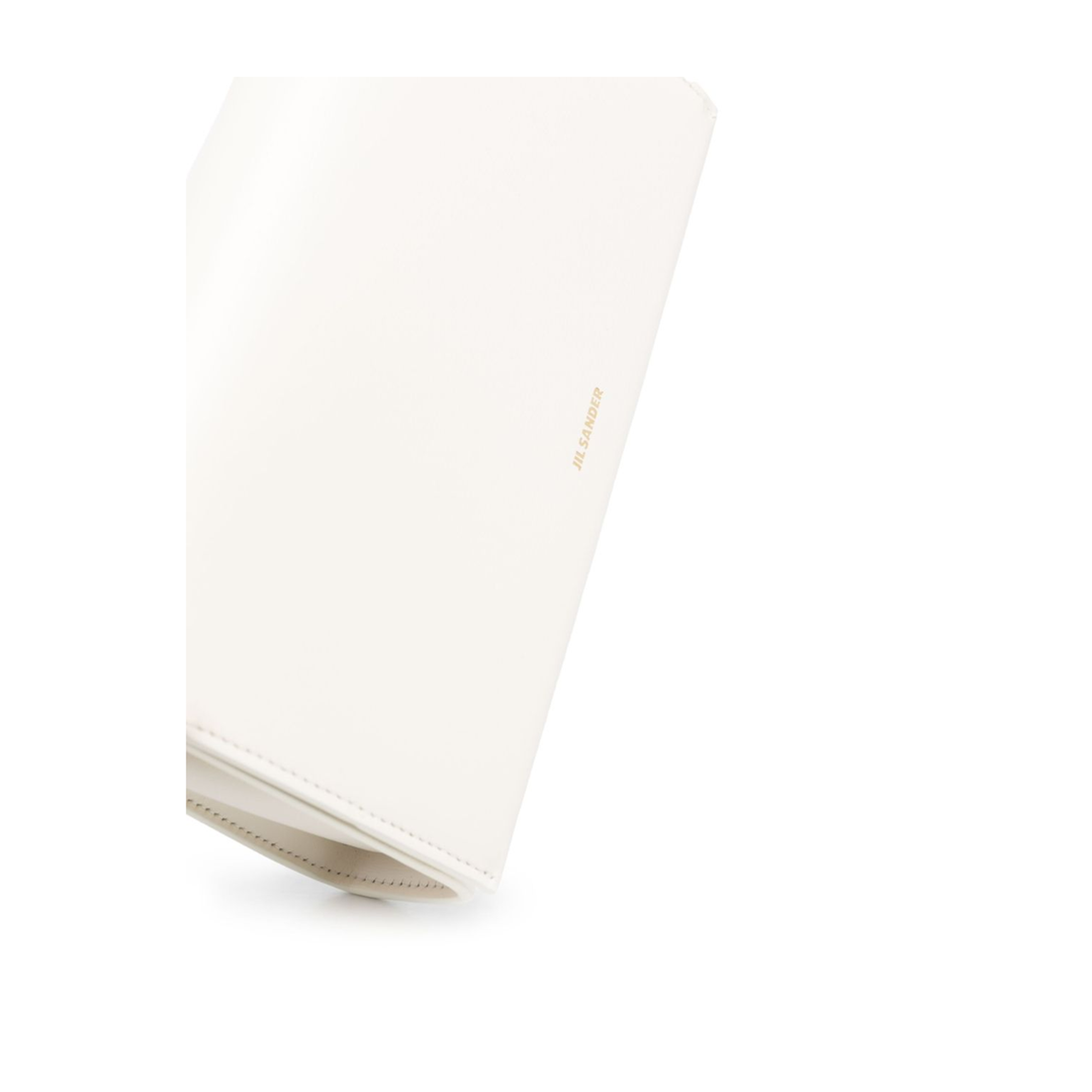 Logo Stamp Leather Shoulder Bag - Ivory - Image 4