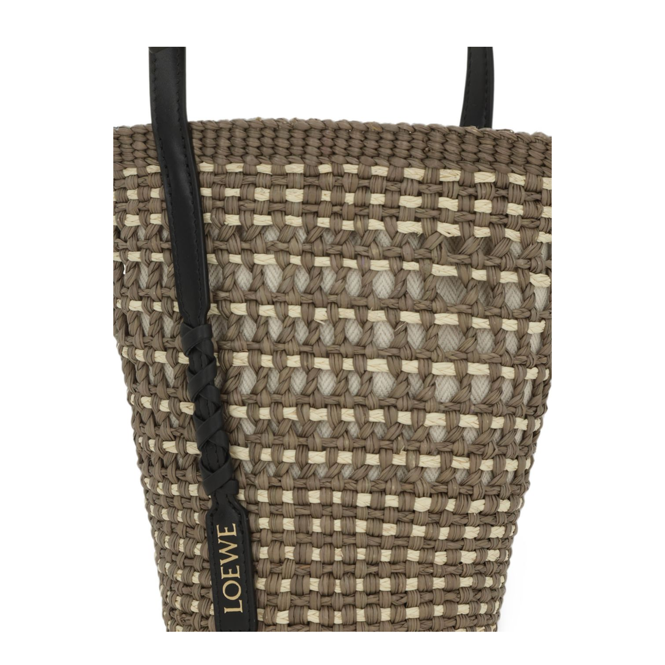 Braid Pocket Iraca Palm Crossbody Bag - Khaki/Natural - Image 4