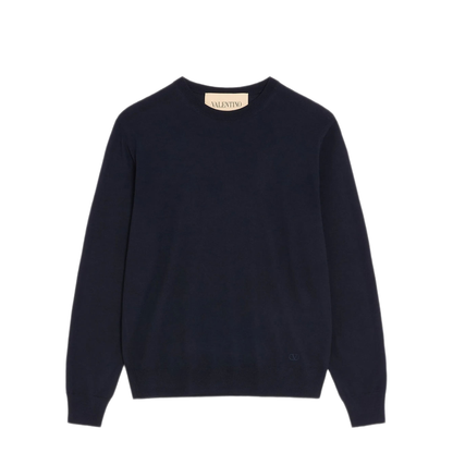 Wool Jumper with Vlogo Embroidery - Image 1