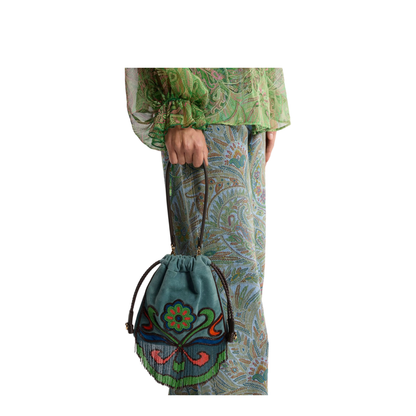 Kalispera Small Suede Bag - Light Blue - Image 4