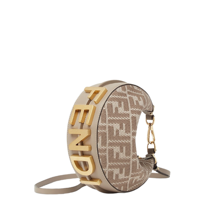 Fendigraphy Mini
Dove Grey Denim Effect FF Jacquard Mini Bag - Image 2