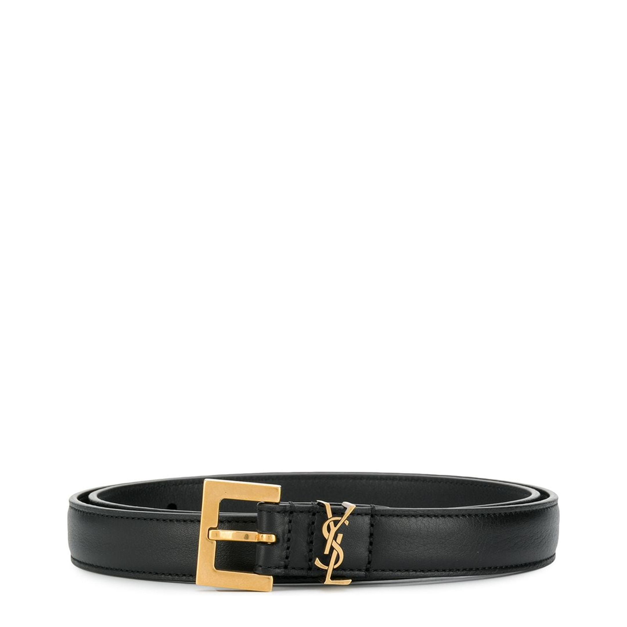CASSANDRE thin belt in smooth leather in Black - Image 1