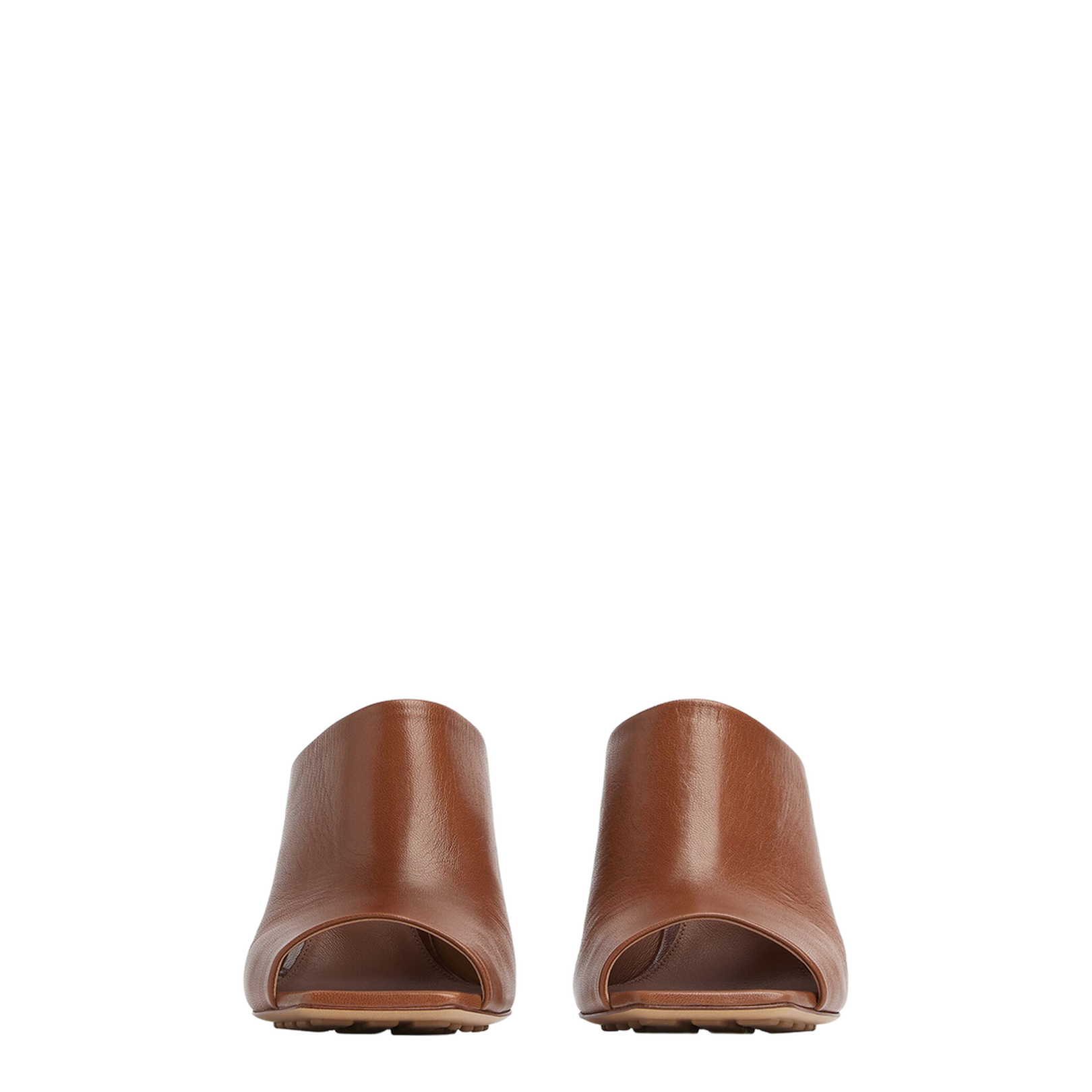 Brown Nappa Leather Knot Mules - Image 4