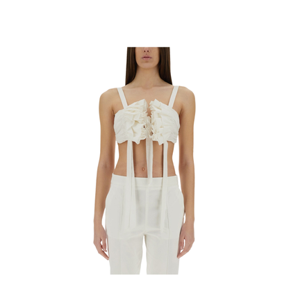 Cotton and Silk Voile Crop Top - Image 1