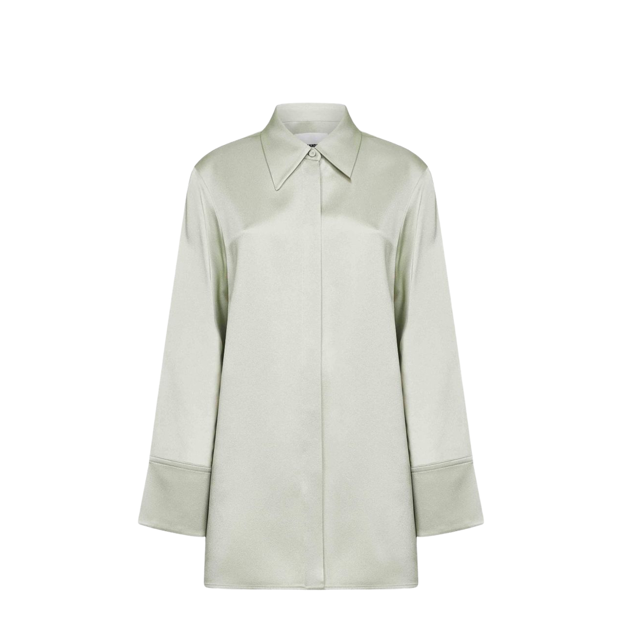 Women's Satin Shirt Green - Image 1