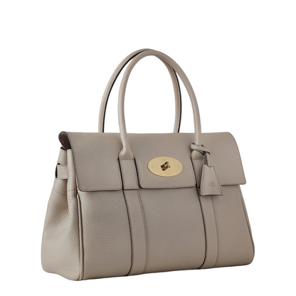 Bayswater Heavy Grain Leather Handbag - Cashmere Taupe - Image 2