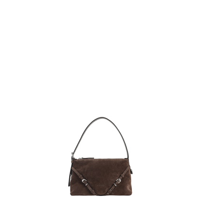 Mini Voyou Shoulder Bag Suede Brown - Image 2