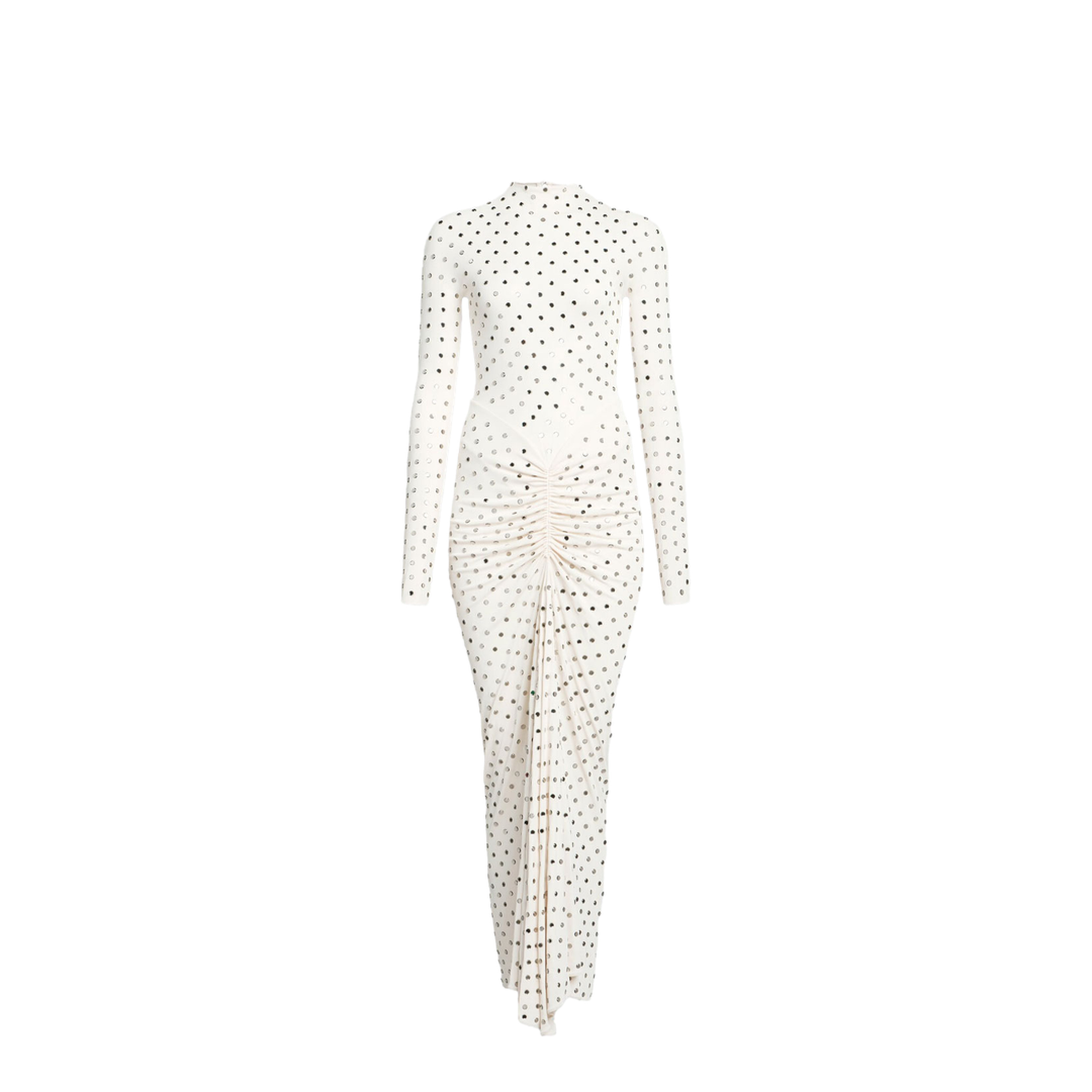 Draped Fluid Strass Jersey Dress - Image 1