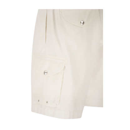 Drawstring Cotton Cargo Shorts - Image 4