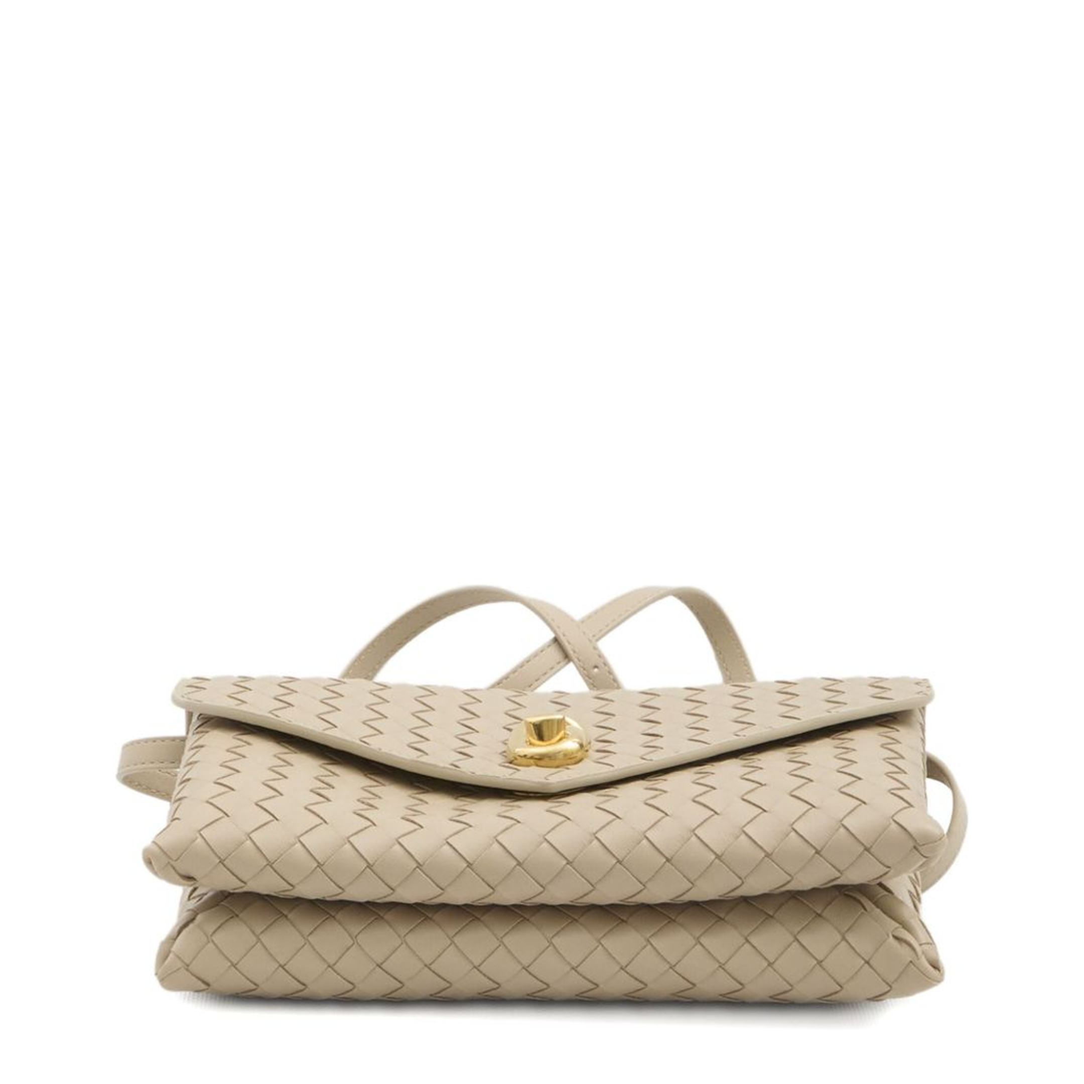 Knot Lock Lambskin Crossbody Bag - Ecru - Image 2
