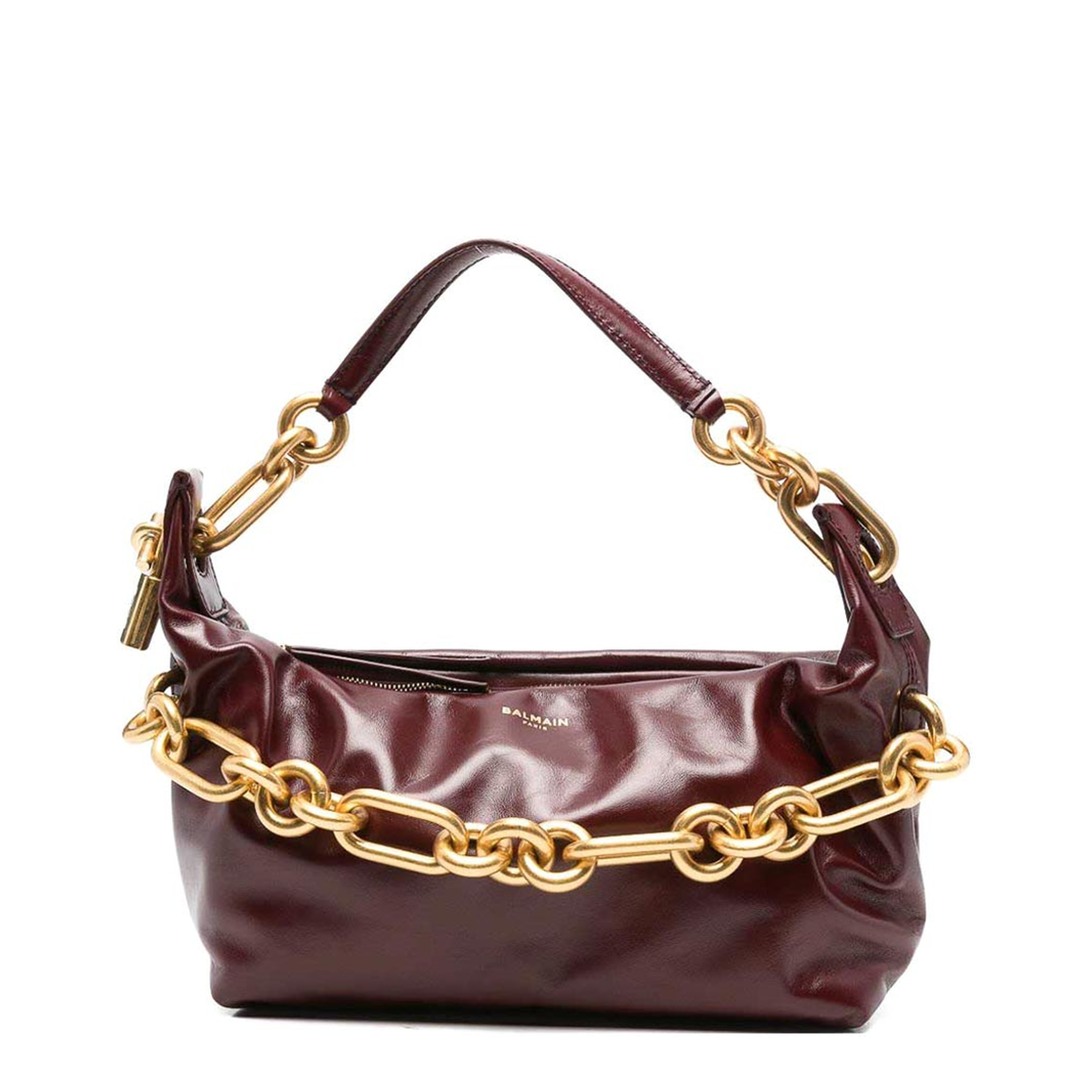 Sync Medium Leather Shoulder Bag - Bordeaux - Blush Lux - Image 1