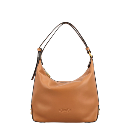 Calfskin Shoulder Bag - Brown - Image 1