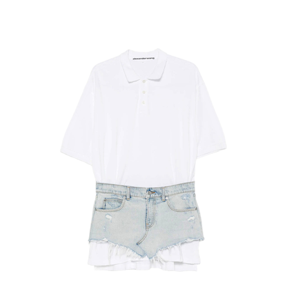 Pre-Styled Denim Polo Dress - Image 1