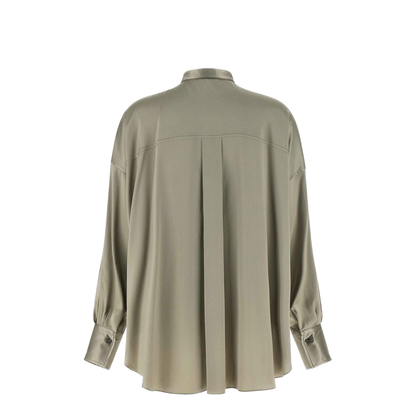 Monili Mandarin-Collar Shirt Green - Image 5